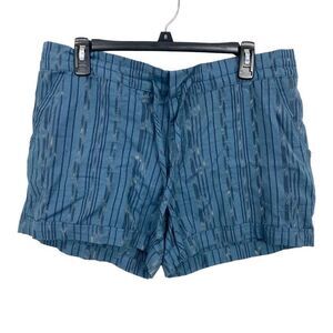 Prana Arlie Nickel Jaquard Striped Shorts Blue